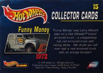 1999 Comic Images Hot Wheels #15 Funny Money Back