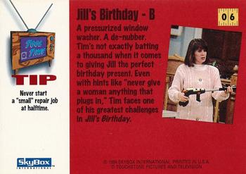 1994 SkyBox Home Improvement #06 Jill's Birthday - B Back