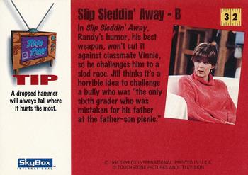 1994 SkyBox Home Improvement #32 Slip Sleddin' Away - B Back