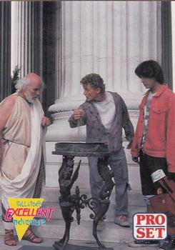 1991 Pro Set Bill & Ted's Most Atypical Movie Cards #10 Athens, Greece, 410 B.C. Bill philosophizes with Socrates, Front