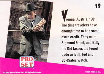 1991 Pro Set Bill & Ted's Most Atypical Movie Cards #19 Vienna, Austria, 1901. The time travelers have enough time to Back