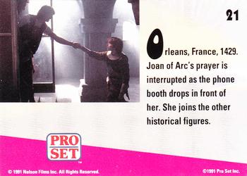 1991 Pro Set Bill & Ted's Most Atypical Movie Cards #21 Orleans, France, 1429. Joan of Arc's prayer is interrupted as Back