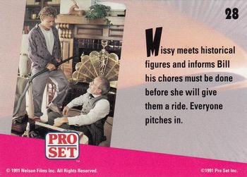 1991 Pro Set Bill & Ted's Most Atypical Movie Cards #28 Missy meets historical figures and informs Bill his chores Back