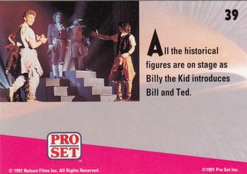 1991 Pro Set Bill & Ted's Most Atypical Movie Cards #39 All the historical figures are on stage Back