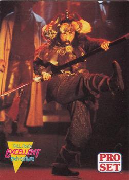 1991 Pro Set Bill & Ted's Most Atypical Movie Cards #41 The very excellent barbarian, Genghis Khan, demonstrates Front