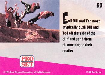 1991 Pro Set Bill & Ted's Most Atypical Movie Cards #60 Evil Bill and Ted most atypically push Back