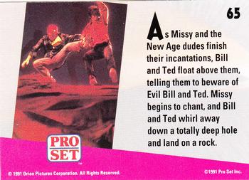 1991 Pro Set Bill & Ted's Most Atypical Movie Cards #65 As Missy and the New Age dudes finish their incantations, Back