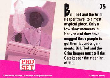 1991 Pro Set Bill & Ted's Most Atypical Movie Cards #75 Bill, Ted and the Grim Reaper travel to a most Back