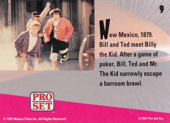 1991 Pro Set Bill & Ted's Most Atypical Movie Cards #9 New Mexico, 1879. Bill and Ted meet Billy the Kid Back