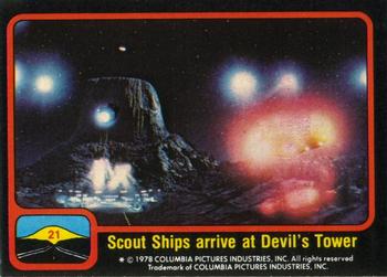 1978 Topps Close Encounters of the Third Kind #21 Scout Ships arrive at Devil's Tower Front