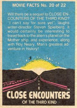 1978 Topps Close Encounters of the Third Kind #4 Neary's truck is engulfed in eerie lights! Back