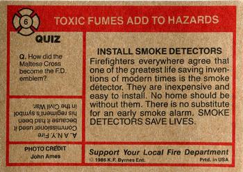 1986 K.F. Byrnes Fire Department #6 Toxic Fumes Add to Hazards Back