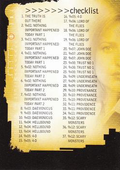 2003 Inkworks X-Files Season 9 #90 Checklist Front