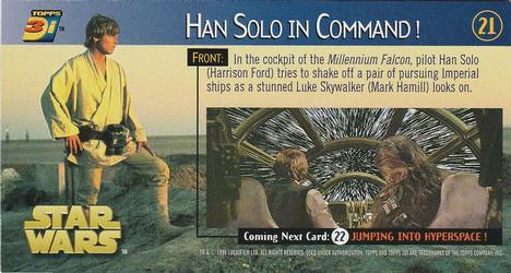 1996 Topps 3Di Star Wars #21 Han Solo in Command Back