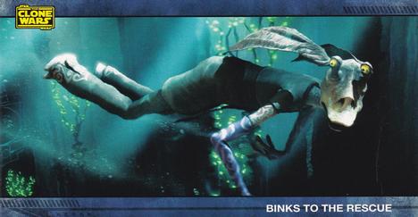 2009 Topps Widevision Star Wars: The Clone Wars #29 Binks to the Rescue Front