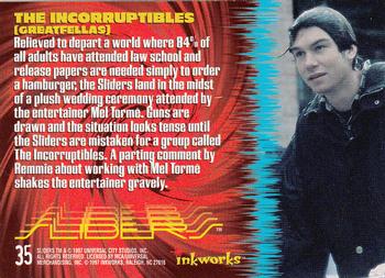 1997 Inkworks Sliders #35 The Incorruptibles Back