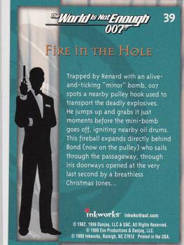 1999 Inkworks James Bond The World Is Not Enough #39 Fire in the Hole Back