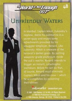 1999 Inkworks James Bond The World Is Not Enough #48 Unfriendly Waters Back