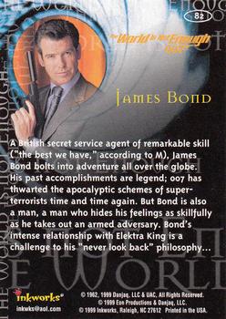 1999 Inkworks James Bond The World Is Not Enough #82 James Bond Back