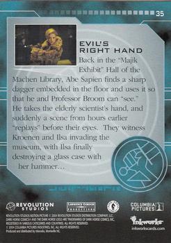 2004 Inkworks Hellboy #35 Evil's Right Hand Back