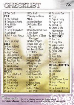 2006 Inkworks Charmed Destiny #72 Checklist Back