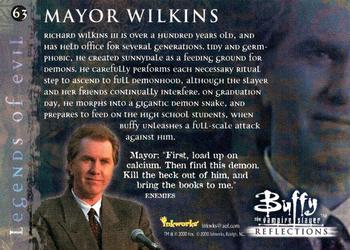 2000 Inkworks Buffy Reflections the H.S. Years #63 Mayor Wilkins Back