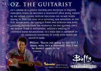 2000 Inkworks Buffy Reflections the H.S. Years #70 Oz, The Guitarist Back