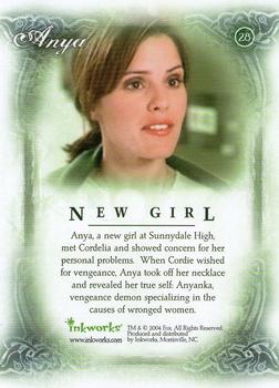 2004 Inkworks Buffy the Vampire Slayer Women of Sunnydale #28 New Girl Back
