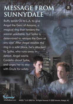 2000 Inkworks Angel Season 1 #8 Message from Sunnydale Back