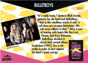 1991 Pro Set SuperStars MusiCards #302 Bulletboys Back