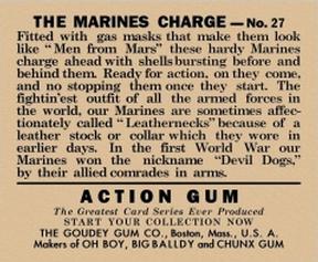 1938 Goudey Action Gum (R1) #27 The Marines Charge Back