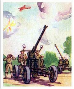 1938 Goudey Action Gum (R1) #75 Anti-Aircraft Gun Front