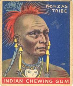 1947 Goudey Indian Gum (R773) #3 Chief of the Konzas Tribe Front