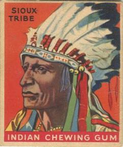 1947 Goudey Indian Gum (R773) #6 Warrior of the Sioux Tribe Front