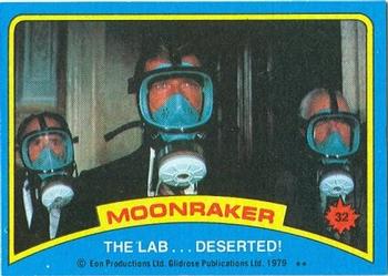 1979 Topps Moonraker #32 The lab…deserted! Front