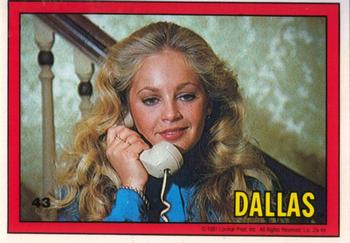 1981 Donruss Dallas #43 Lucy phones Front