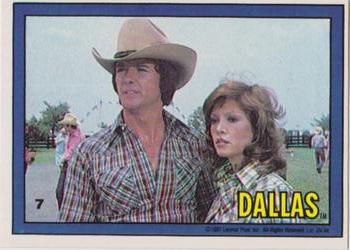 1981 Donruss Dallas #7 Bobby & Pam Front