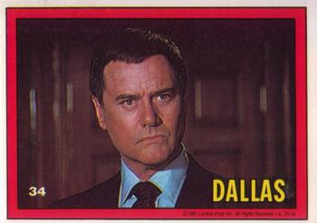 1981 Donruss Dallas #34 J.R. scowls Front