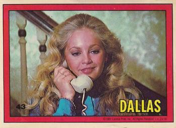 1981 Donruss Dallas #43 Lucy phones Front