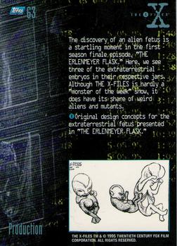 1995 Topps The X-Files Season One #63 Alien embryos Back