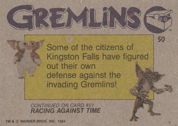 1984 Topps Gremlins #50 Sling-Shot Defense! Back