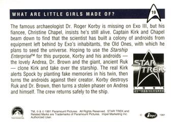 1991 Impel Star Trek 25th Anniversary #19 What Are Little Girls Made Of? Back