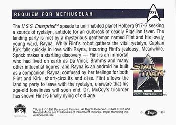 1991 Impel Star Trek 25th Anniversary #227 Requiem for Methusaleh Back