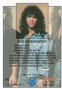 1991 Brockum Rock Cards #84 Rod Morgenstein Back