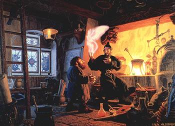 1993 Comic Images 30 Years of Magic: Greg Hildebrandt II #4 The Wizard's Lair Front