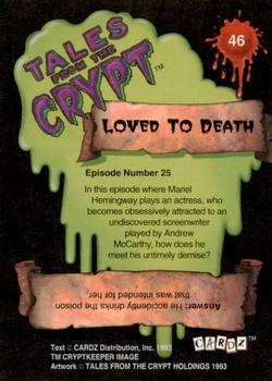 1993 Cardz Tales from the Crypt #46 Please take my money ... But don't kill me ag Back