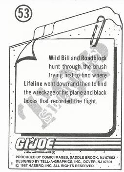 1987 Comic Images G.I. Joe #53 Wild Bill Back