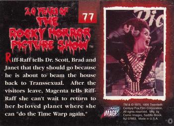 1995 Comic Images 20 Years of the Rocky Horror Picture Show #77 Riff-Raff tells Dr. Scott, Brad and Janet that Back