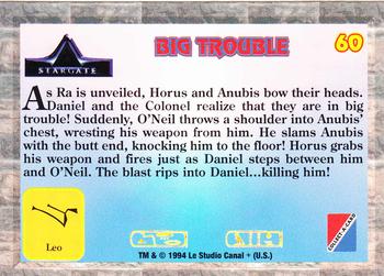 1994 Collect-A-Card Stargate #60 Big Trouble Back