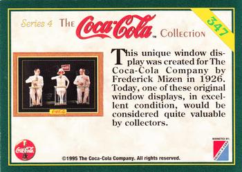 1995 Collect-A-Card Coca-Cola Collection Series 4 #347 Window display, Mizen 1926 Back
